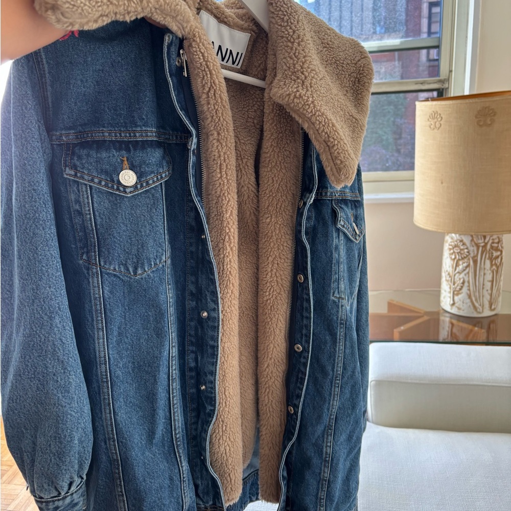 Ganni Blue Denim Scott Sherling Jacket